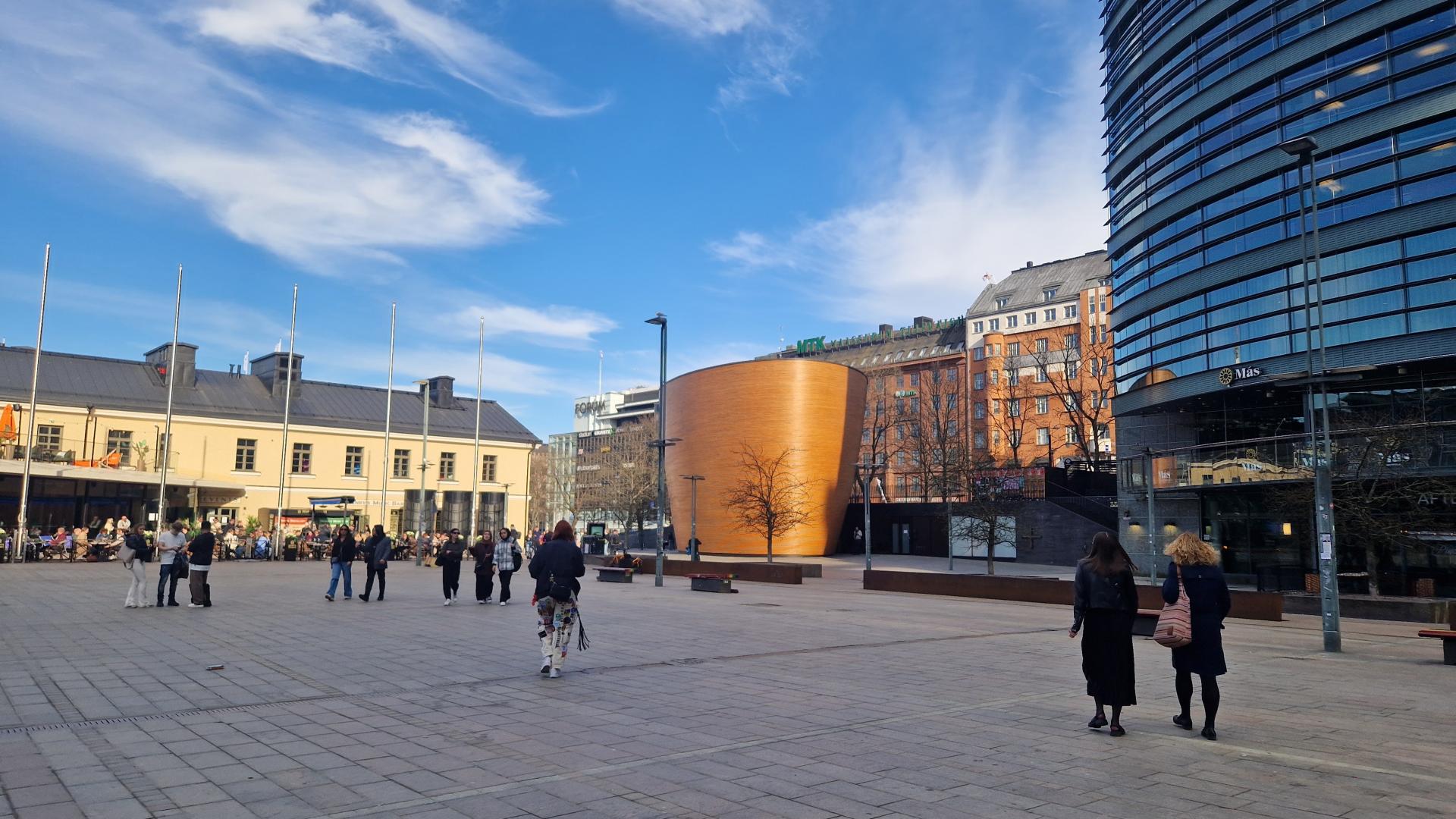 Kamppi chapel as seen from Narinkkatori